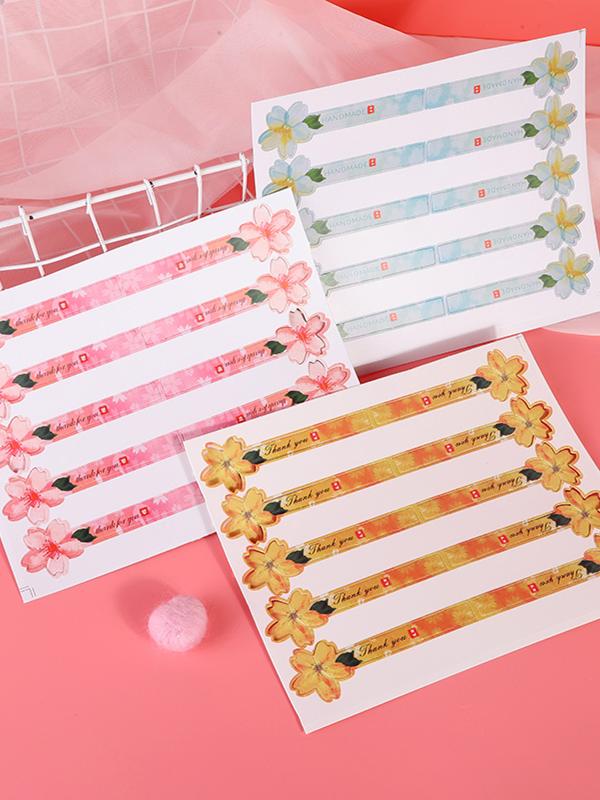 Kitchen.Baking Labels - Creative 3D Cherry Blossom Sealing Stier