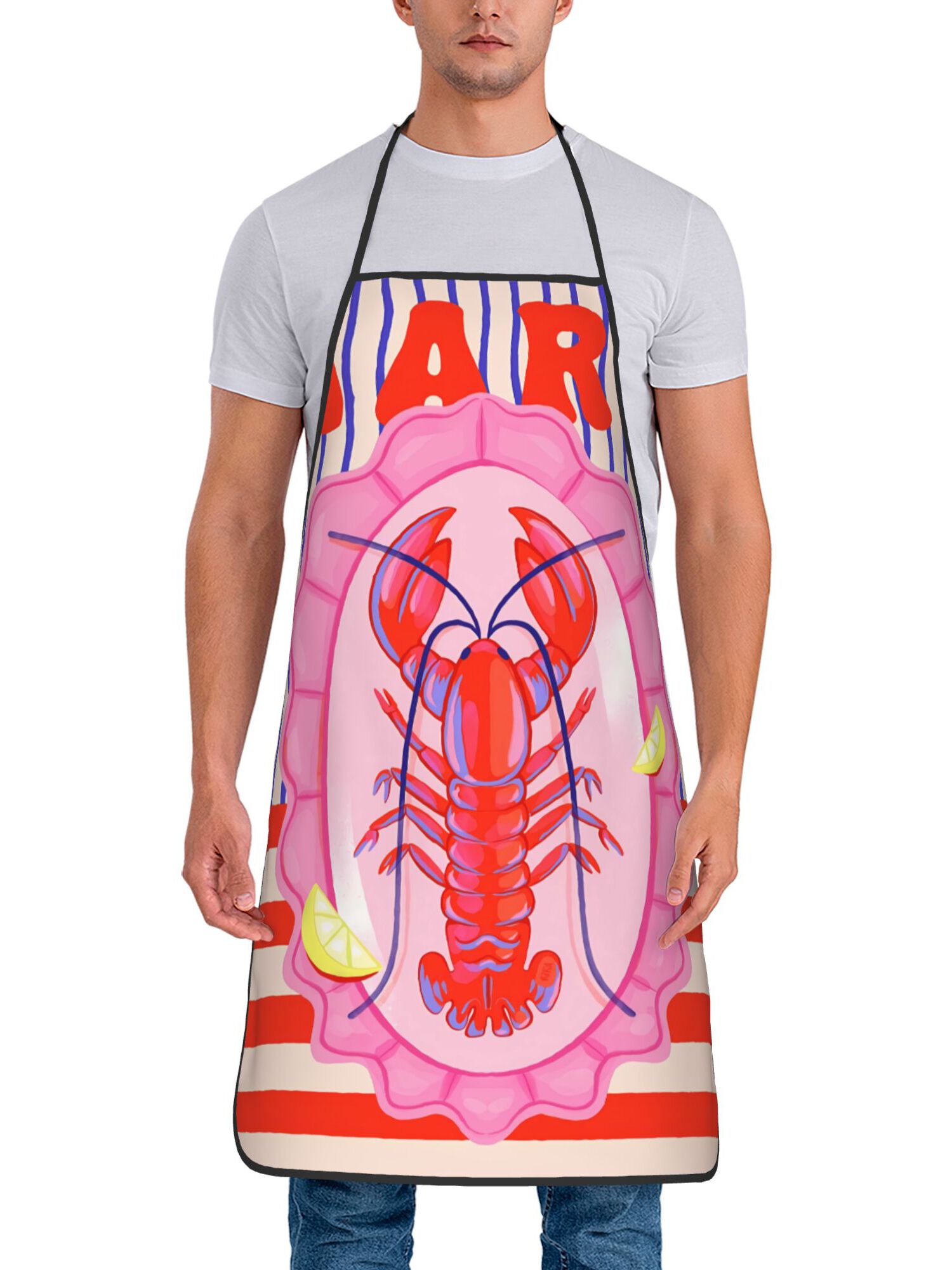 Retro Lobster Print Kitchen Ap - огляд і ціна Kitchen.Baking Labels