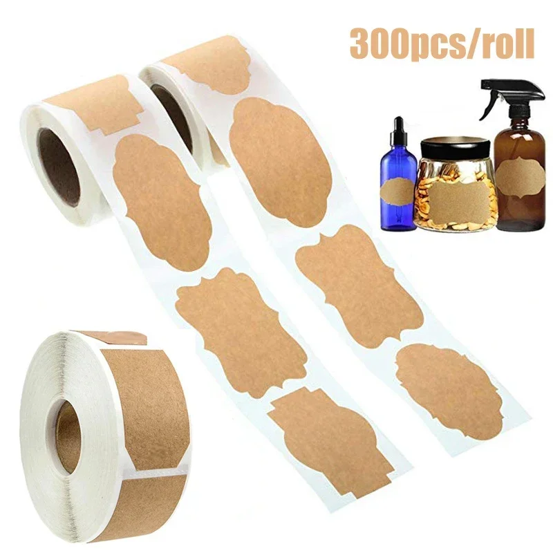300Pcs Kraft Sticker Handwritt - огляд і ціна Kitchen.Baking Labels