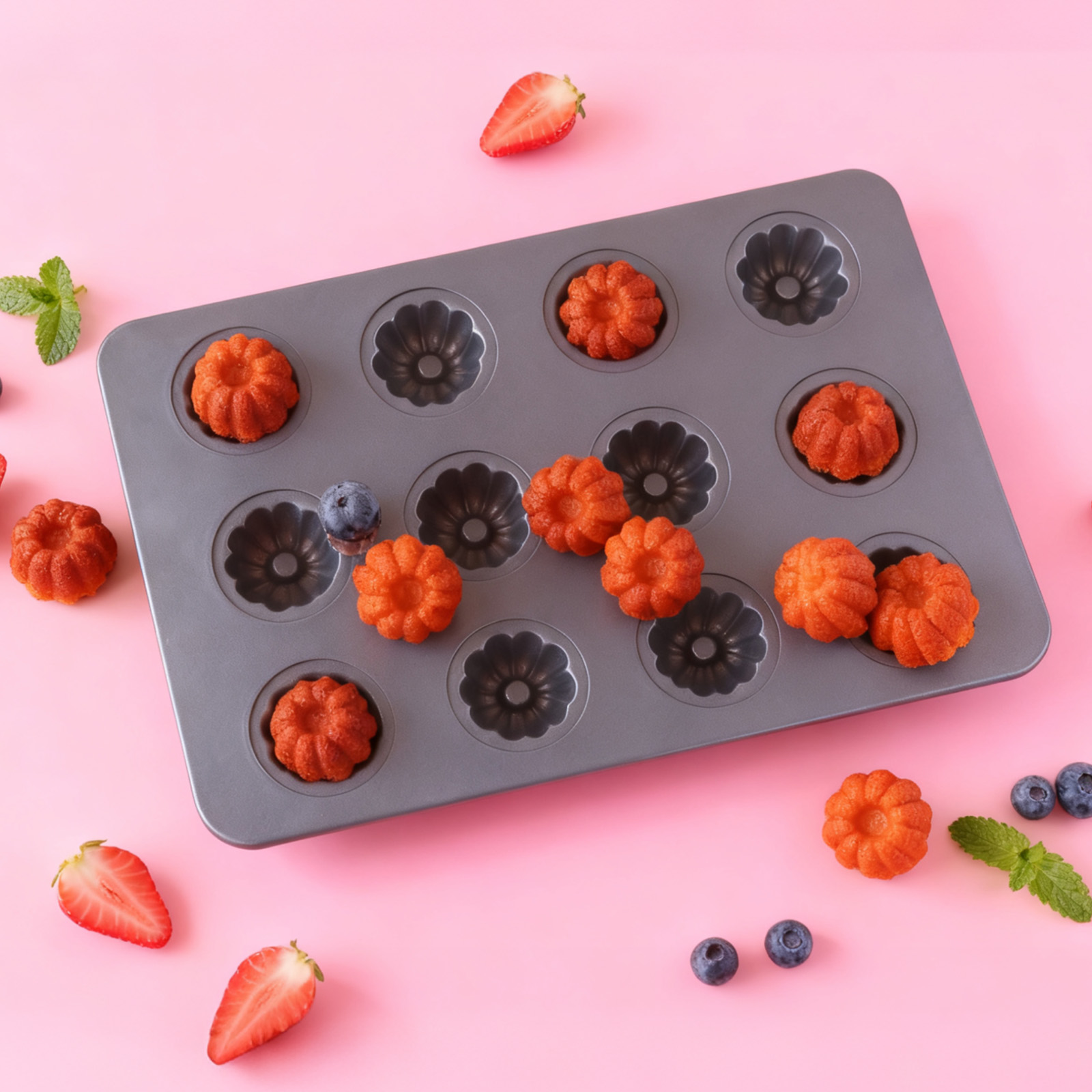 12-Cavity Mini Kouglof Baking  - огляд і ціна Bread Baking Kitchen Utensils