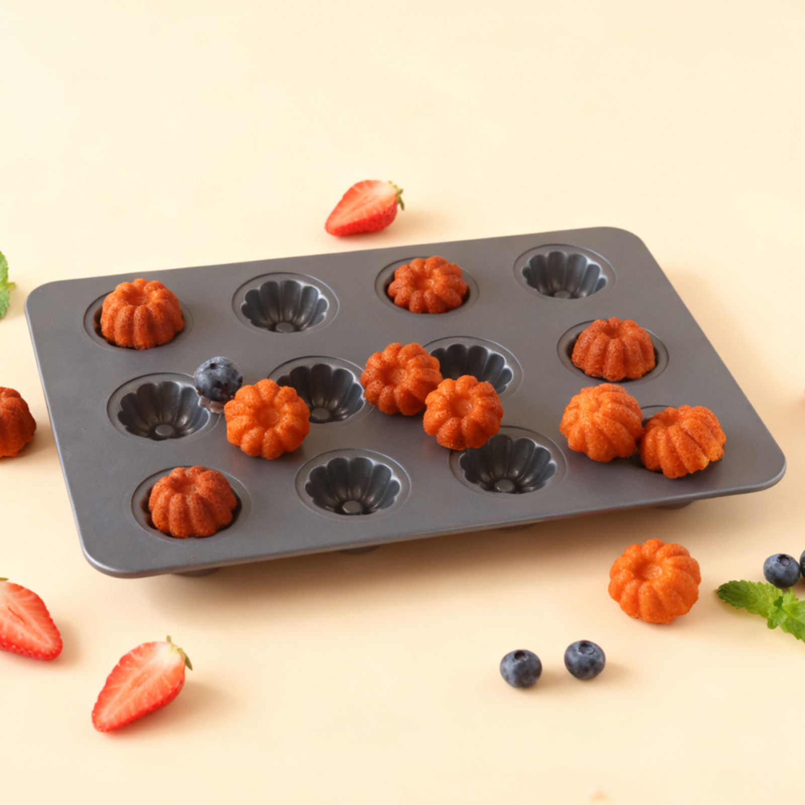 12-Cavity Mini Kouglof Baking  - огляд і ціна Bread Baking Kitchen Utensils