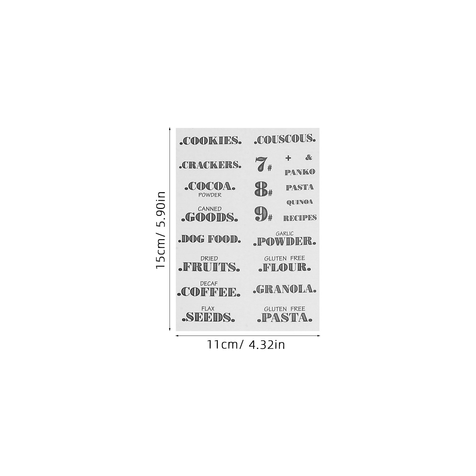 6Sheets Transparent Food Stora - огляд і ціна Kitchen.Baking Labels