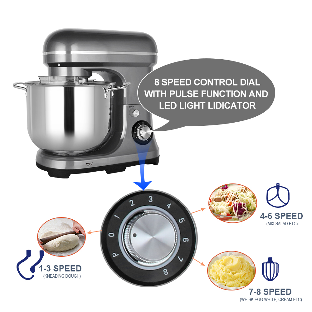 11L 2000W Large Powerful Elect - огляд і ціна Kitchen Baking Mixer